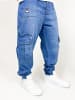 DADA Worker Baggy Jeans mit Cargo-Style in Blau in Blau