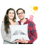 Mr. & Mrs. Panda Zier Kissen Turteltauben Liebe ohne Spruch in Weiß