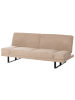 Beliani Schlafsofa YORK in Beige/Schwarz - (W) 190 x (H) 81 x (L) 89 cm