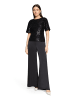 Vera Mont Pailletten-Bluse mit Flügelärmeln in Schwarz