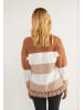 usha FESTIVAL Damen Oversize Strick Pullover in Beige Weiss