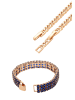 faina Women Jewelry Set in rose gold navy
