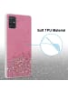 cadorabo Hülle für Samsung Galaxy A51 5G Glitter in Rosa mit Glitter