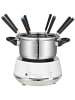 Melissa 16310230 Elektro-Fondue Set mit praktischem Drehring mit 6 Saucenbechern