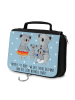 Mr. & Mrs. Panda Toilettentasche Koala Familie mit Spruch in Blau Pastell