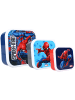 Spiderman Spider-Man Snackboxen-Set – 3 stapelbare Dosen Praktisch für Schule in Blau