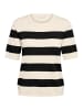 Kaffe Strickpullover KAlizza Regular fit in Black/Turtledove Bold Stripe