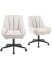 DUBI Möbel 2er-Set: Bürostuhl Mika-Jette in Creme - (B)60 x (H)86 x  (T)68 cm