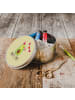 Mr. & Mrs. Panda Blechdose rund Avocado Party Zeit mit Spruch in Gelb Pastell