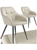 tectake Polstersessel gepolstert, in Samtoptik, gesteppt, 58 x 62 x 82 cm
