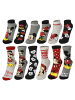 MINNIE MOUSE Disney Minnie Mouse Socken Adventskalender 12 Paar kurz und lang in Mehrfarbig