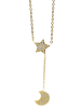 Adeliás Damen Halskette aus Edelstahl 43 cm in gold