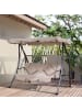 Outsunny Hollywoodschaukel 200L x 125B x 170H cm Beige+Schwarz