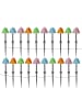 MARELIDA LED Licherkette Mini Pilze 20 Gartenstecker 8 Funkt. Timer L: 3,8m in bunt