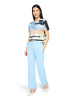 Betty Barclay Oversize-Shirt mit Aufdruck in Blau/Beige