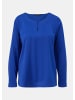 comma Bluse langarm in Blau