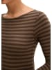 Marc O'Polo Gestreiftes Longsleeve regular in Dark Brown