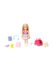 Barbie Puppe Chelsea HJY17 mit Reise Spiel-Set und Welpen - ab 3 Jahre