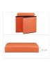 relaxdays Faltbarer Sitzhocker in Orange - (B)38 x (H)38 x (T)38 cm