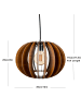COFI 1453 Pendelleuchte Sphere + E27 4W Leuchtmittel Warmweiß in Braun