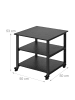 relaxdays Druckertisch in Schwarz - (B)50 x (H)53 x (T)50 cm