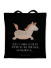 Mr. & Mrs. Panda canvas tasche Pferd Springen mit Spruch in Schwarz