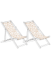 Beliani 2er-Set Stoffbezug ANZIO/AVELLINO in Beige/Weiß