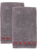 Erwin Müller Frottier Gästetuch 2er-Pack Achern in grau/rot