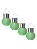 MARELIDA 4x LED Solar Mini Lampion Gartenlampion D: 7cm in grün