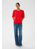Kaffe Kurzarm-Bluse KAlea Tight fit in High Risk Red