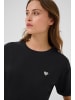 Kaffe T-shirt KAemily Regular fit in Black Deep W. Silver Heart
