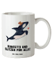 Mr. & Mrs. Panda steingut tasse Orca Zylinder mit Spruch in Weiß