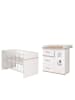 roba Babyzimmer Set Pia 2-tlg. Weiß mit Bett & Kommode mit Wickelansatz