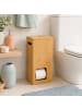 relaxdays Toilettenpapier Aufbewahrung in Natur - (B)25 x (H)50 x (T)14 cm