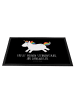 Mr. & Mrs. Panda Bodenvorleger Einhorn Happy mit Spruch in Schwarz