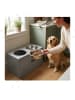 relaxdays Hunde-Futterstation in Grau - (B)60 x (H)35,5 x (T)30 cm