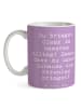 Mr. & Mrs. Panda Tasse Spruch Glanz Putzfrau mit Spruch in Lavendeltraum