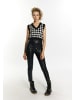 myMo ROCKS Damen Strick Pullunder in Schwarz Weiss