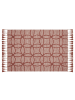 Beliani Kurzflor KIRSEHIR in Rot - (W) 140 x (H) 1.5 x (L) 200 cm