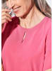 GOLDNER Kurzgröße:  Bluse mit aufregender Ärmellösung in pink