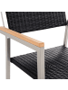 Beliani 7-tlg Gartentisch Set GROSSETO in Schwarz/Silber