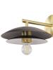 Beliani Wandleuchte LASOLO in Schwarz/Gold - (W) 22 x (H) 14 x (L) 29 cm
