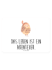 Mr. & Mrs. Panda Blechschild Eule Federschmuck mit Spruch in Weiß