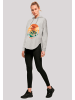 F4NT4STIC Oversized Hoodie Sonnenuntergang Berglandschaft in grau