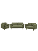 Beliani 3-tlg Sitzgruppe NURMO in Grün/Braun