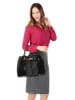 Cluty Handtasche echt Leder in schwarz