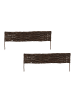 relaxdays 2 x Beeteinfassung in Braun - (B)100 x (H)20 cm