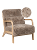Beliani Sessel SKOVDE in Beige/Braun - (W) 65 x (H) 78 x (L) 80 cm
