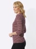Sieh an! 3/4-Arm-Shirt in puder-burgund-bedruckt