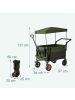 relaxdays Bollerwagen in Grün - (B)54 x (H)131 x (T)97 cm